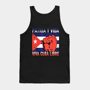 Cuba Flag Cuban Pride Cuba Power Vintage Tank Top